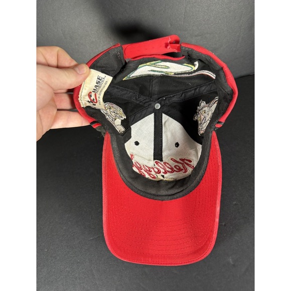 Vintage Chase Authentics Kelloggs Racing Hat Cap Black Red‎ Snapback Adjust READ - Picture 5 of 6